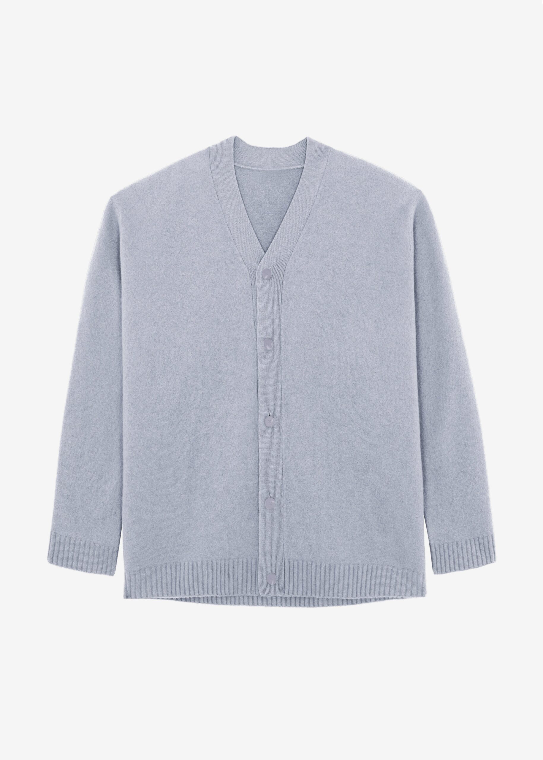 Beck Wool Cardigan - Light Grey - Image 8