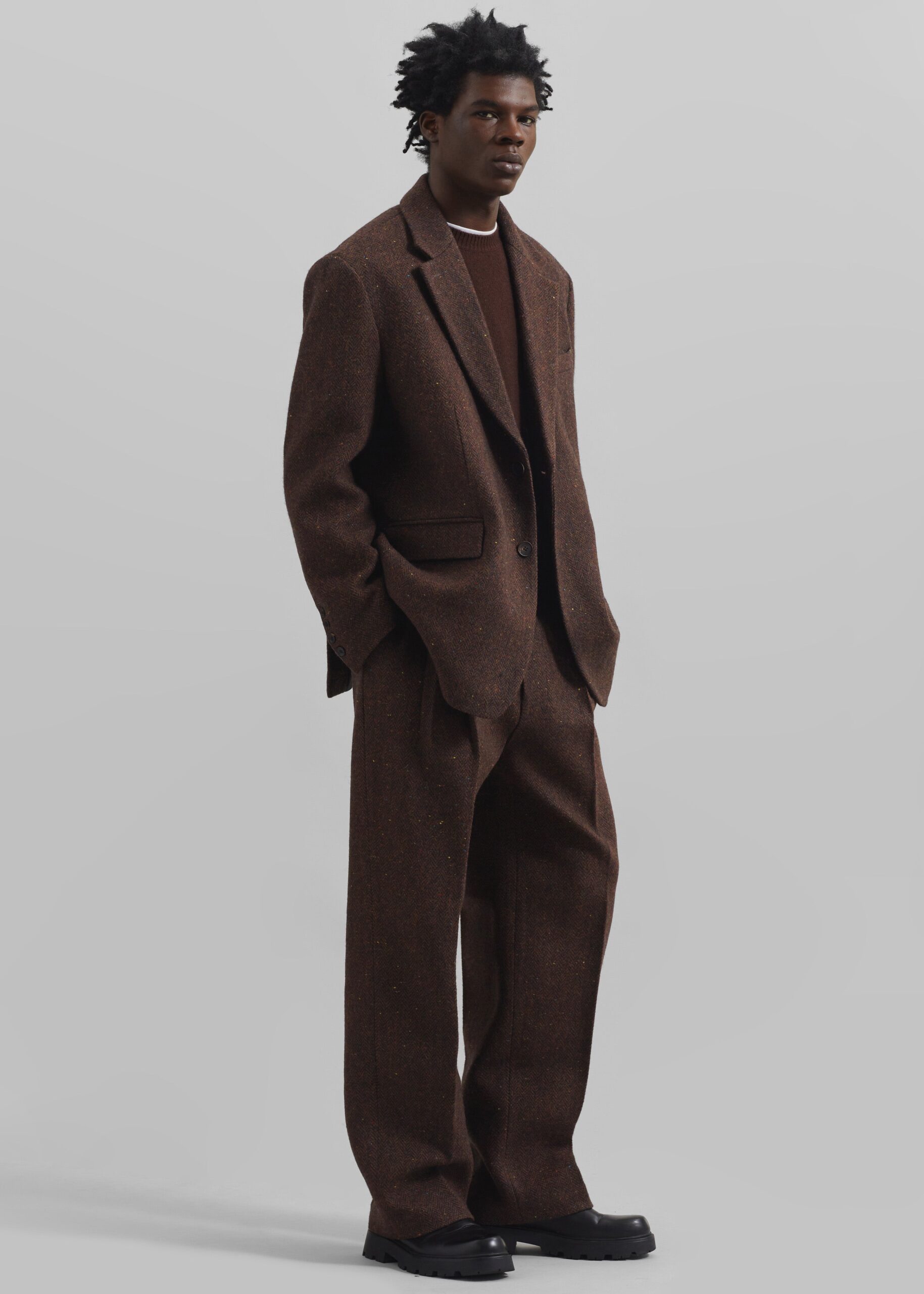 Beo Wool Suit Pants - Brown - Image 6