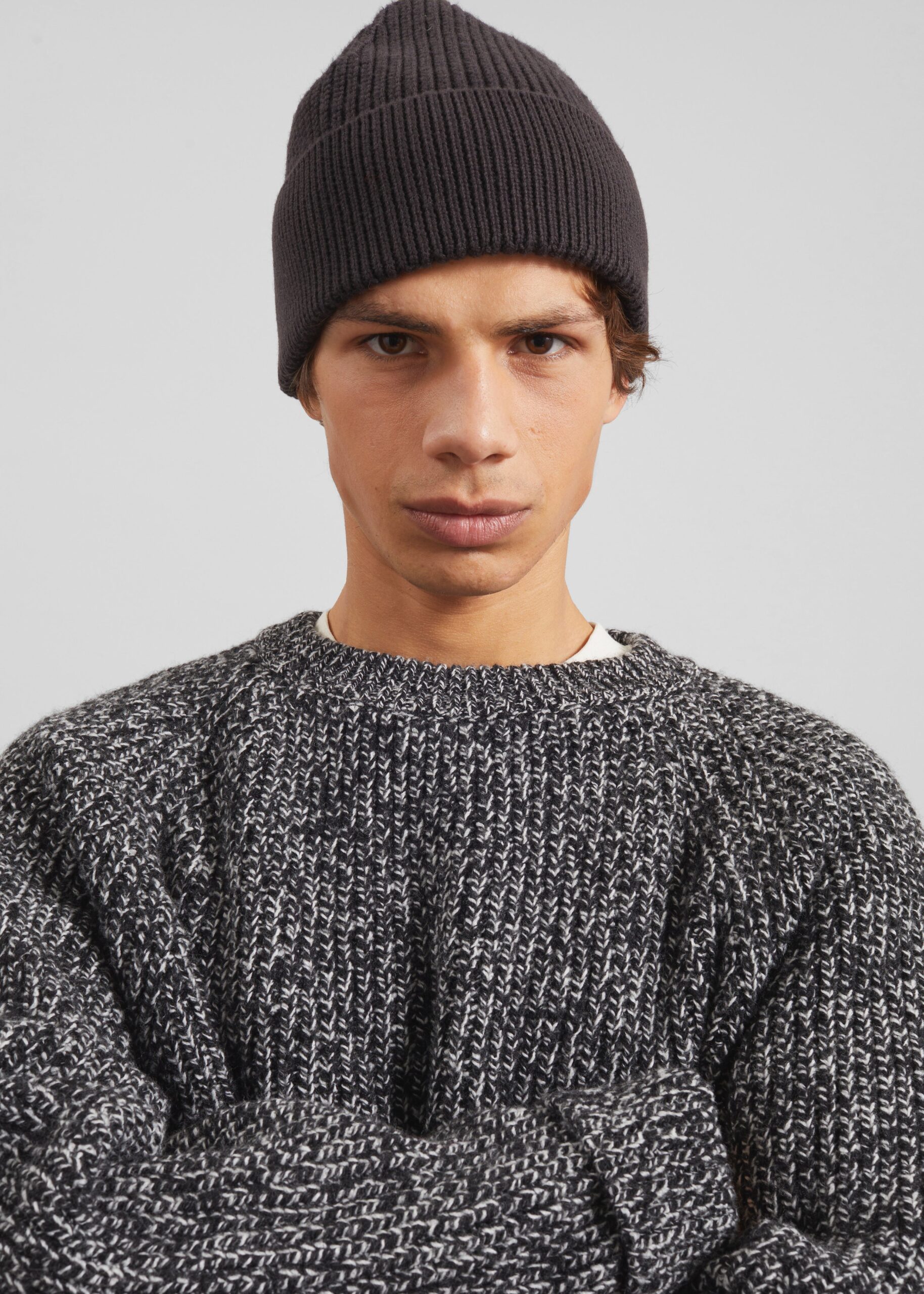 Carter Crewneck Sweater - Black Melange - Image 3
