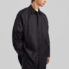 Etah Lustrous Oversized Shirt - Black