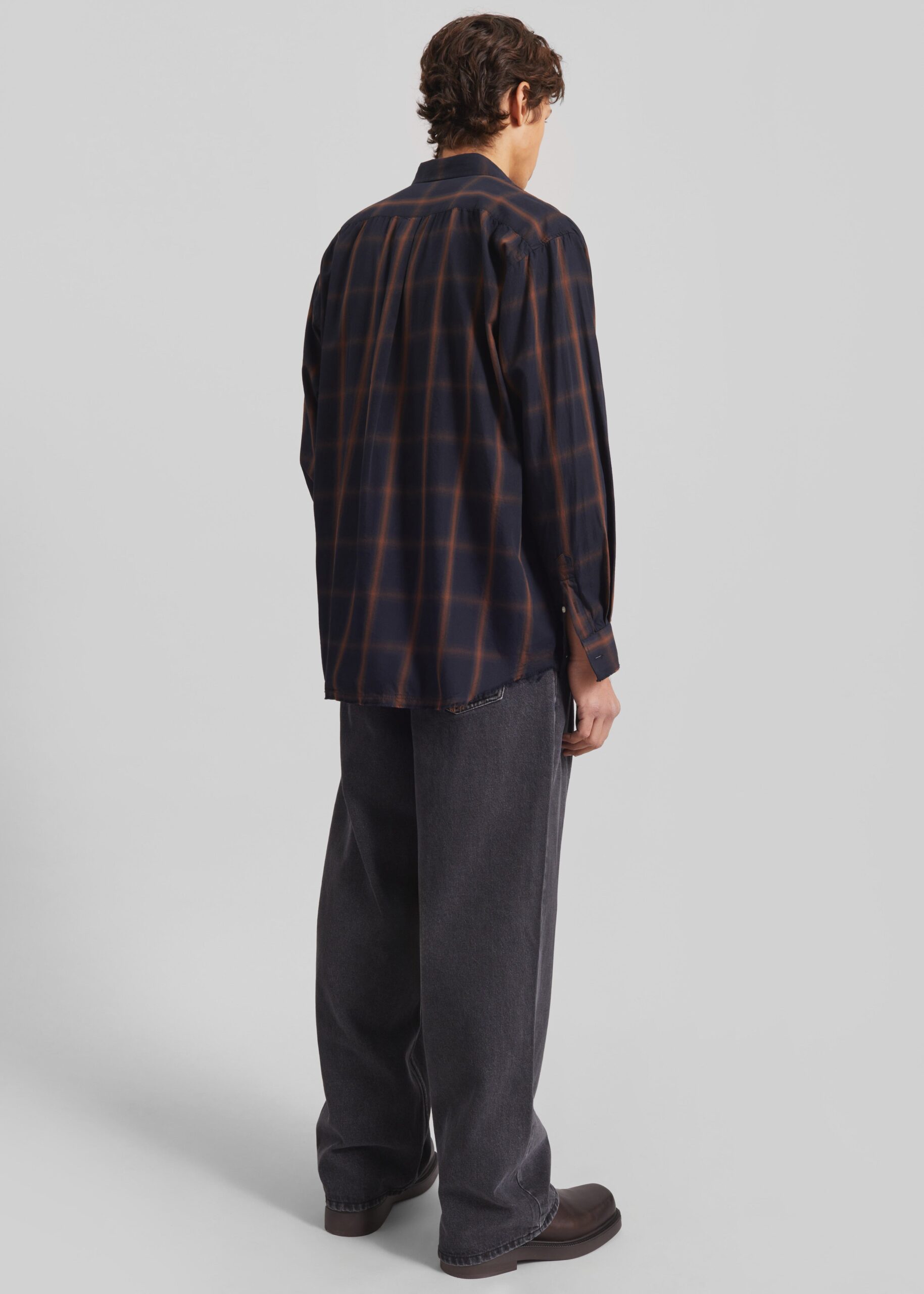 Evald Shirt - Navy Plaid - Image 7