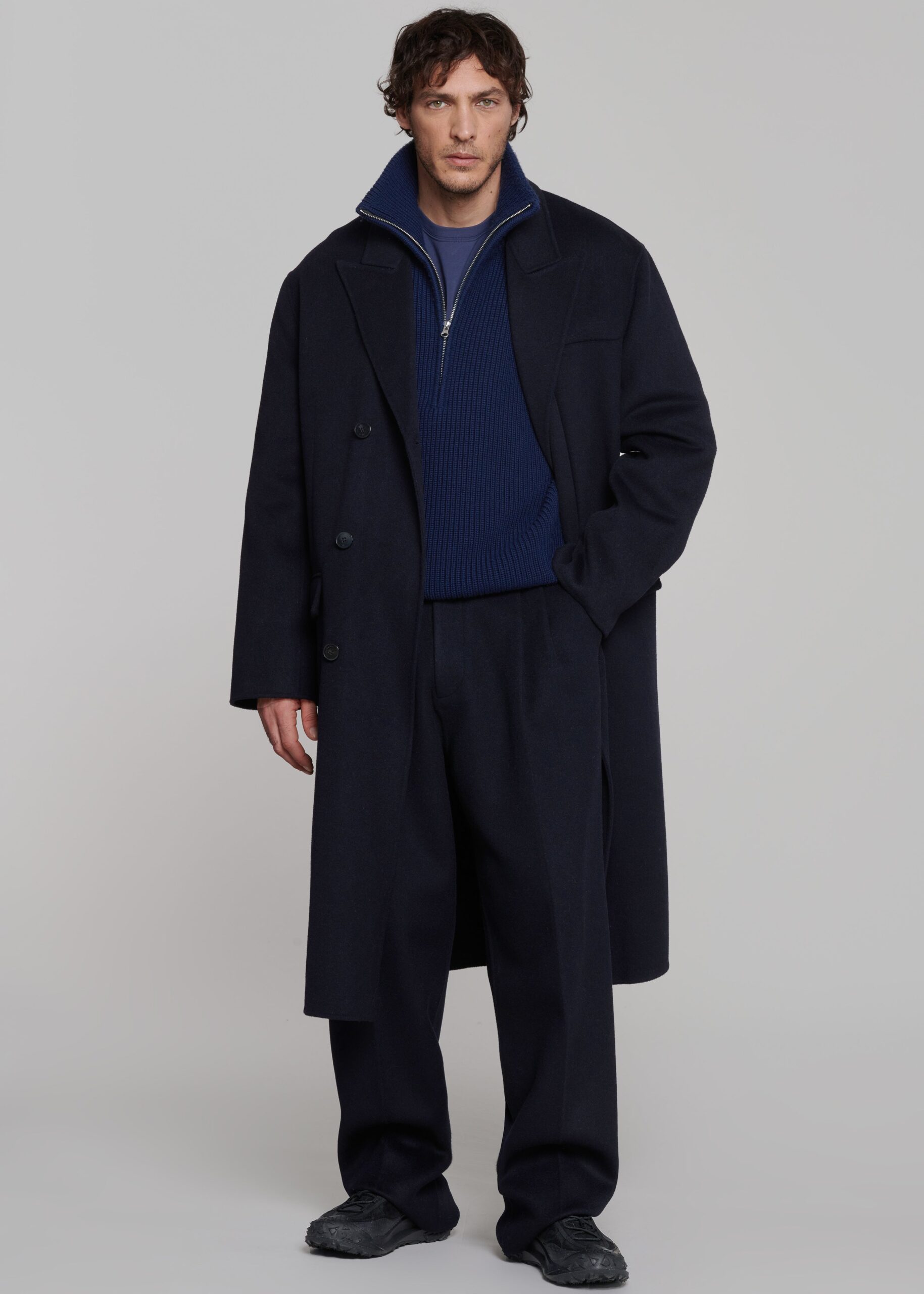 Harrison Quarter Zip Jumper - Navy - Image 6