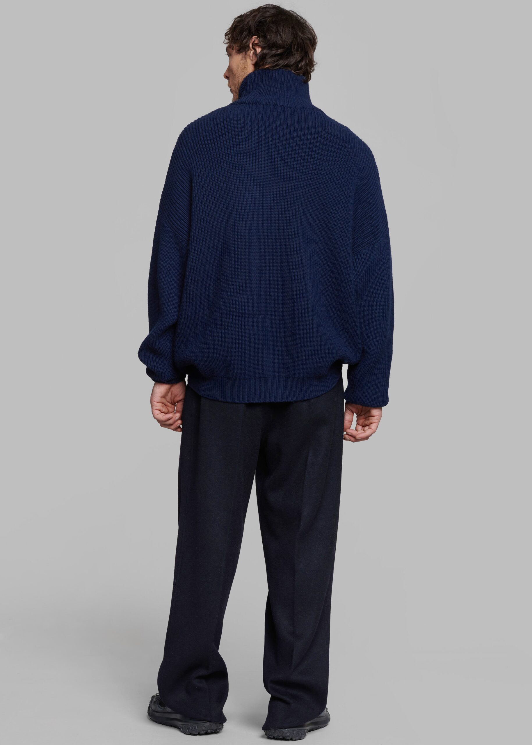 Harrison Quarter Zip Jumper - Navy - Image 10