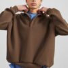 Lenham Polo Sweatshirt - Dark Camel