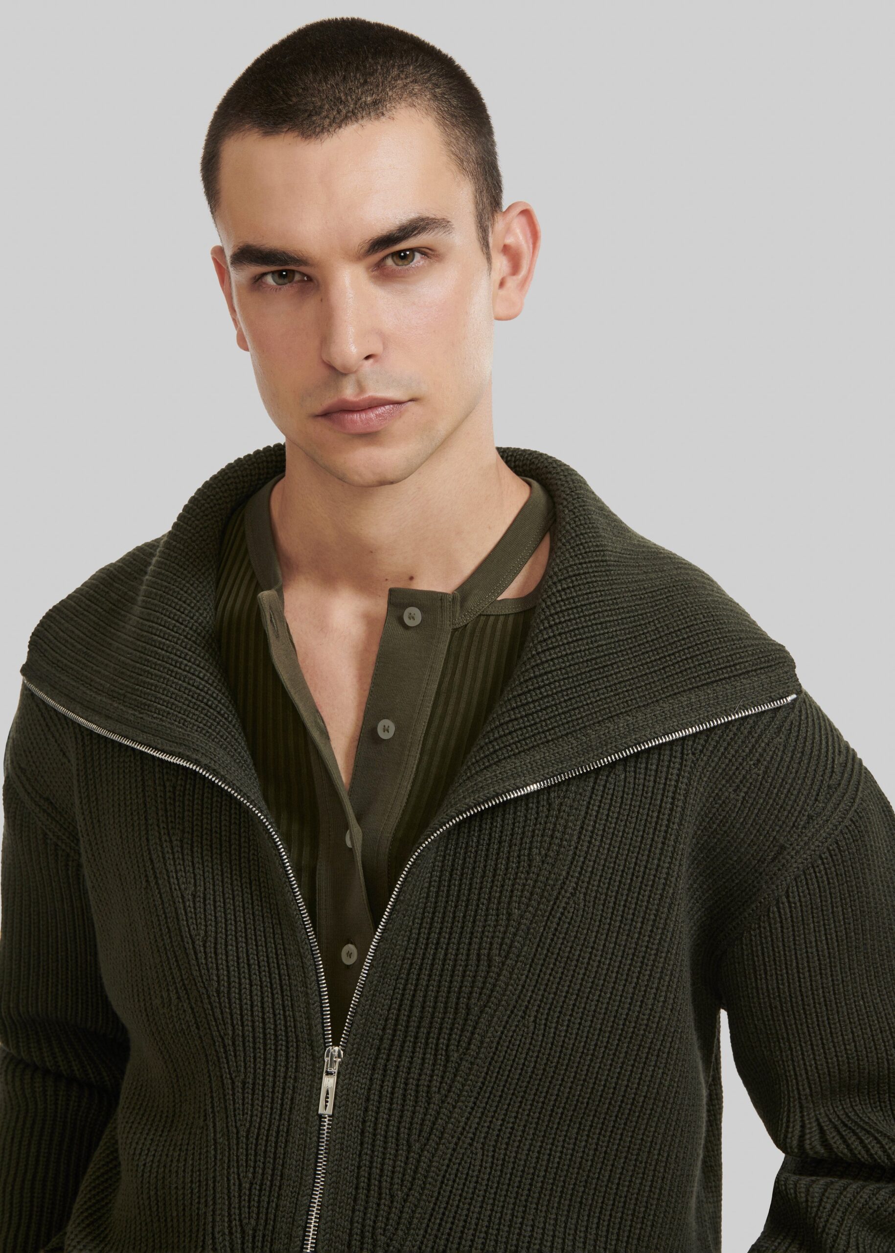 Louis Gabriel Nouchi Trucker Jumper - Army - Image 2