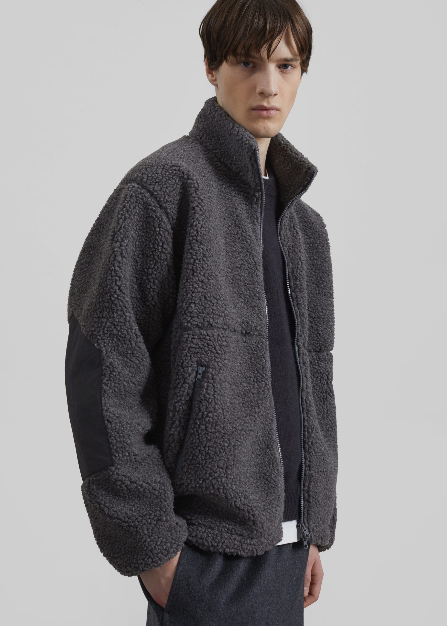 Lucan Fleece Jacket - Grey - Image 5