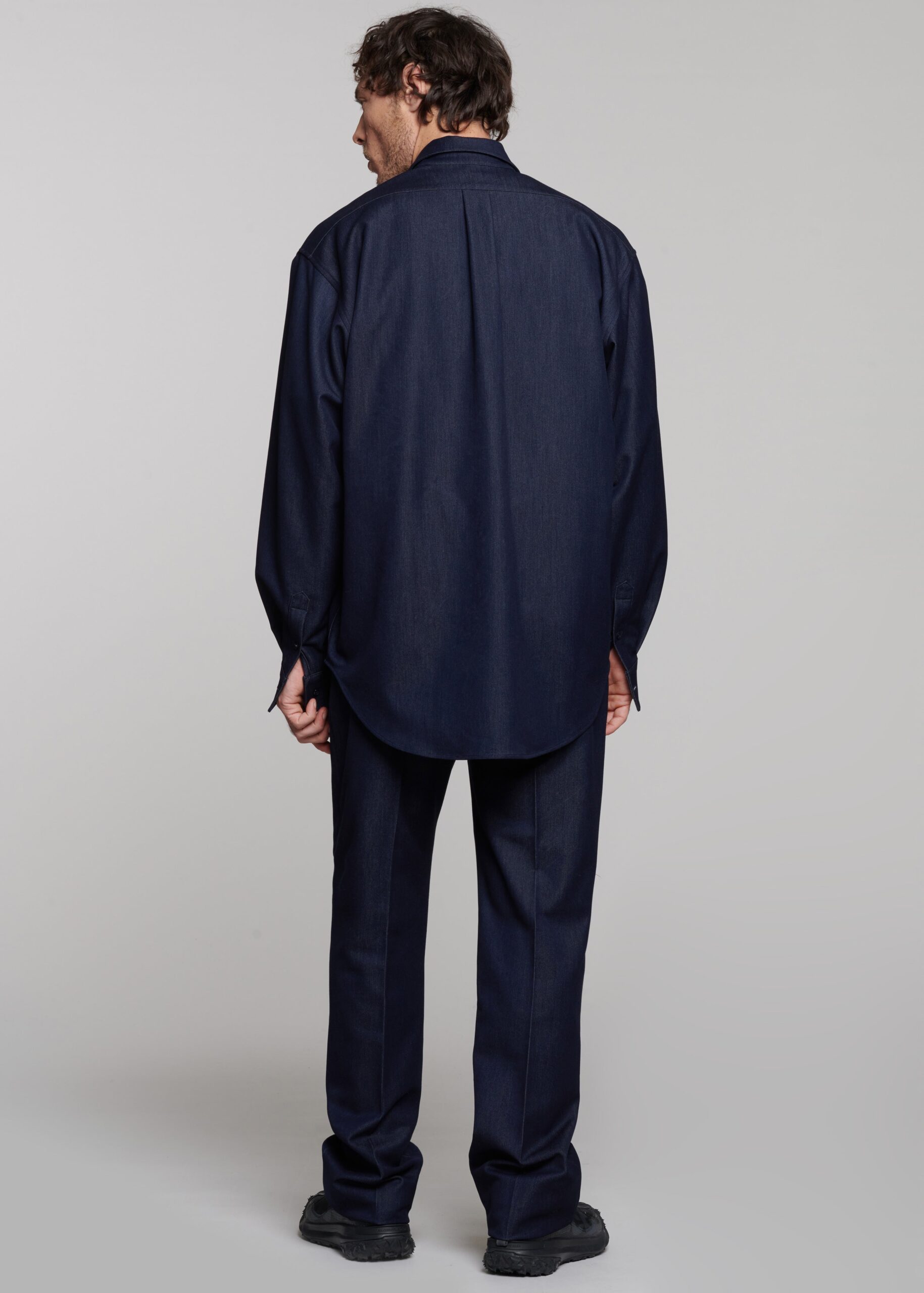 Mason Button Up Shirt - Indigo - Image 9