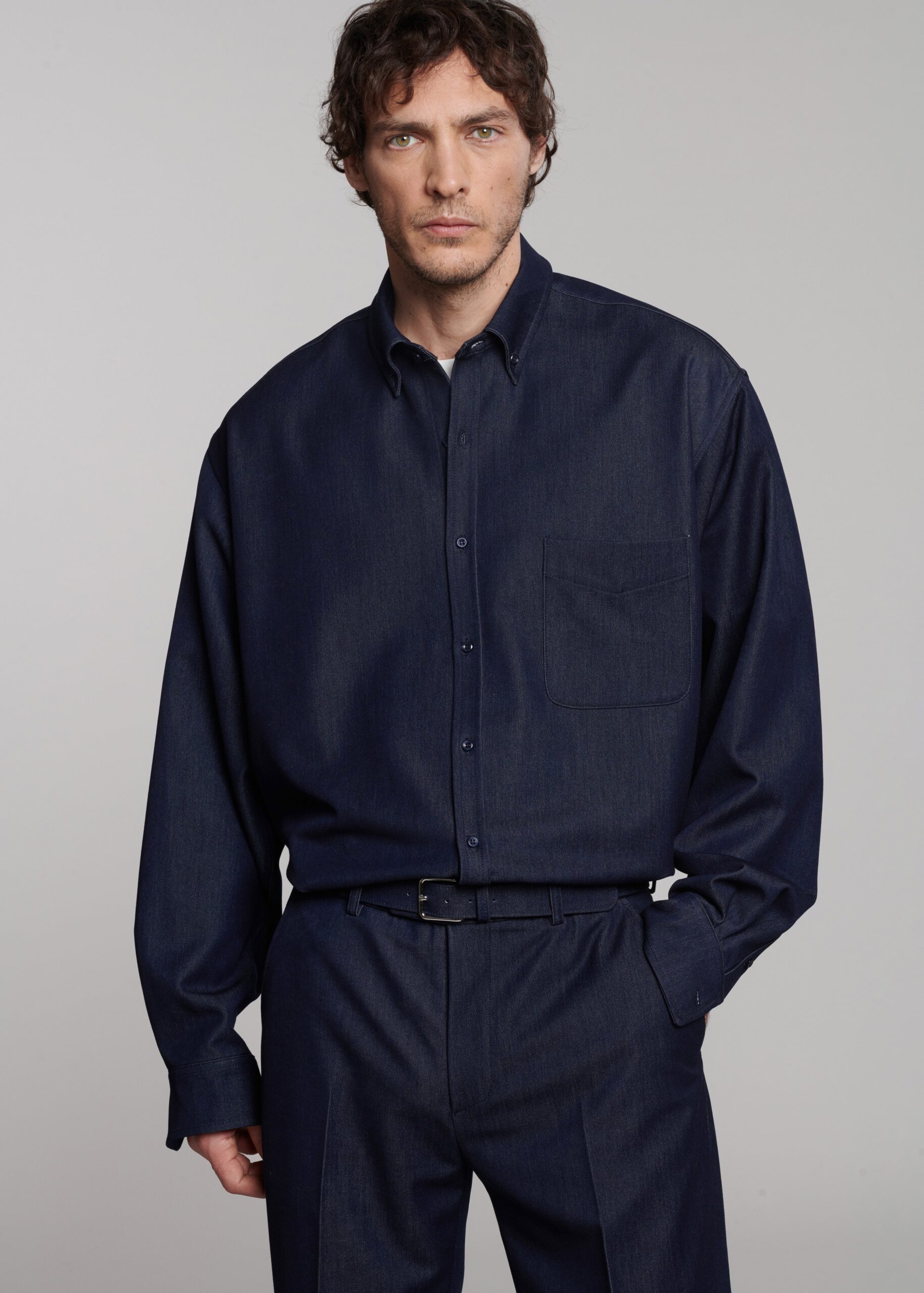 Mason Button Up Shirt - Indigo