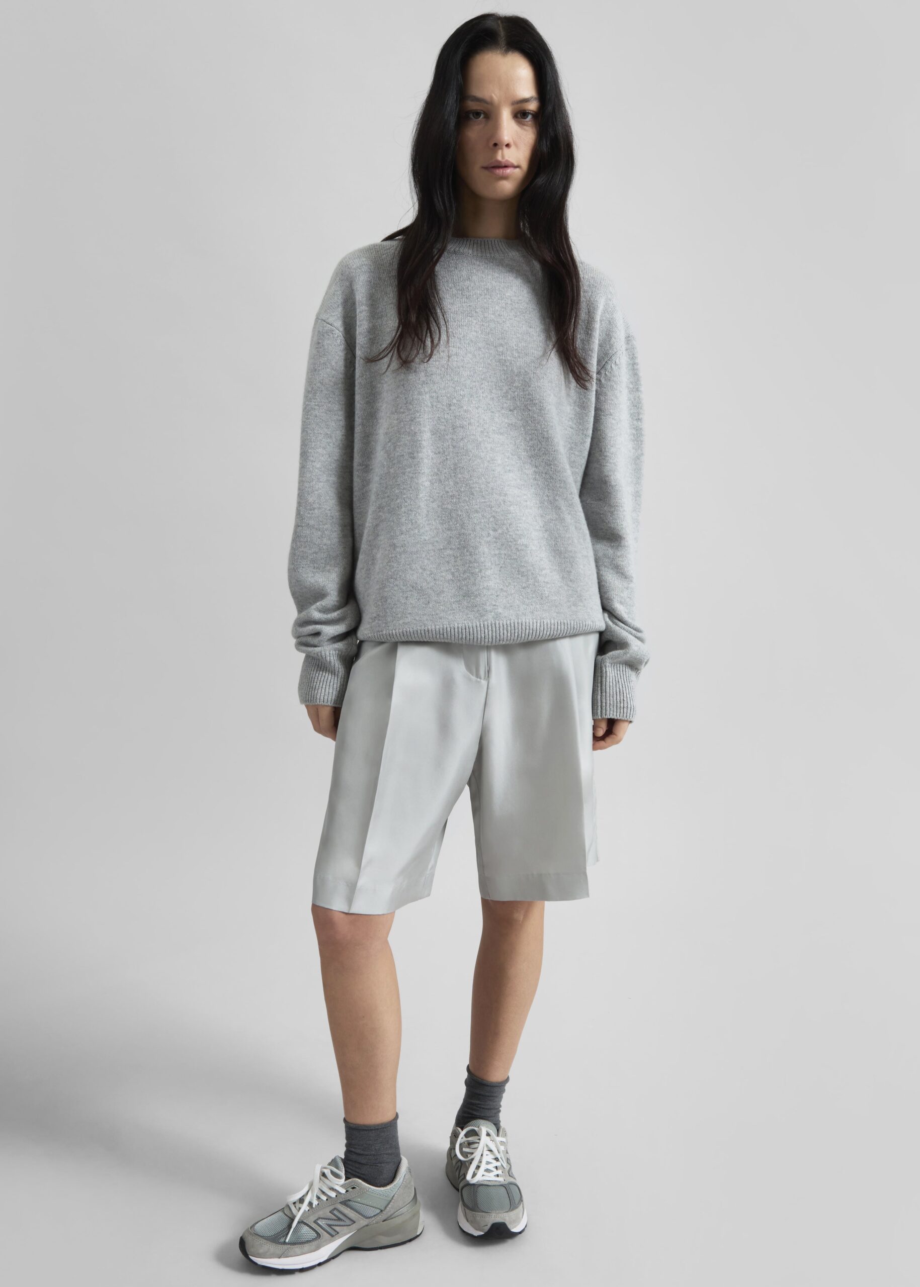 Quinton Crew Neck Sweater - Light Grey - Image 3