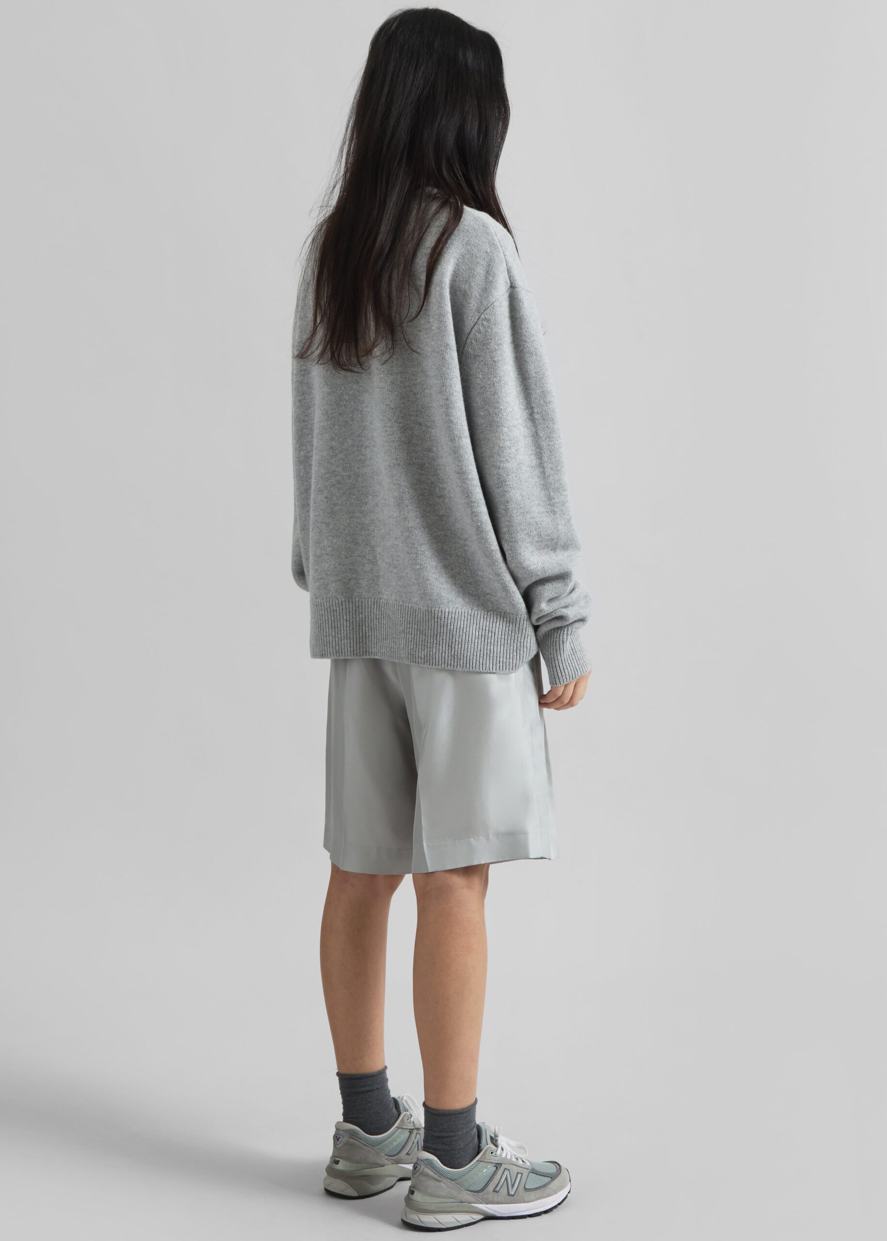 Quinton Crew Neck Sweater - Light Grey - Image 8