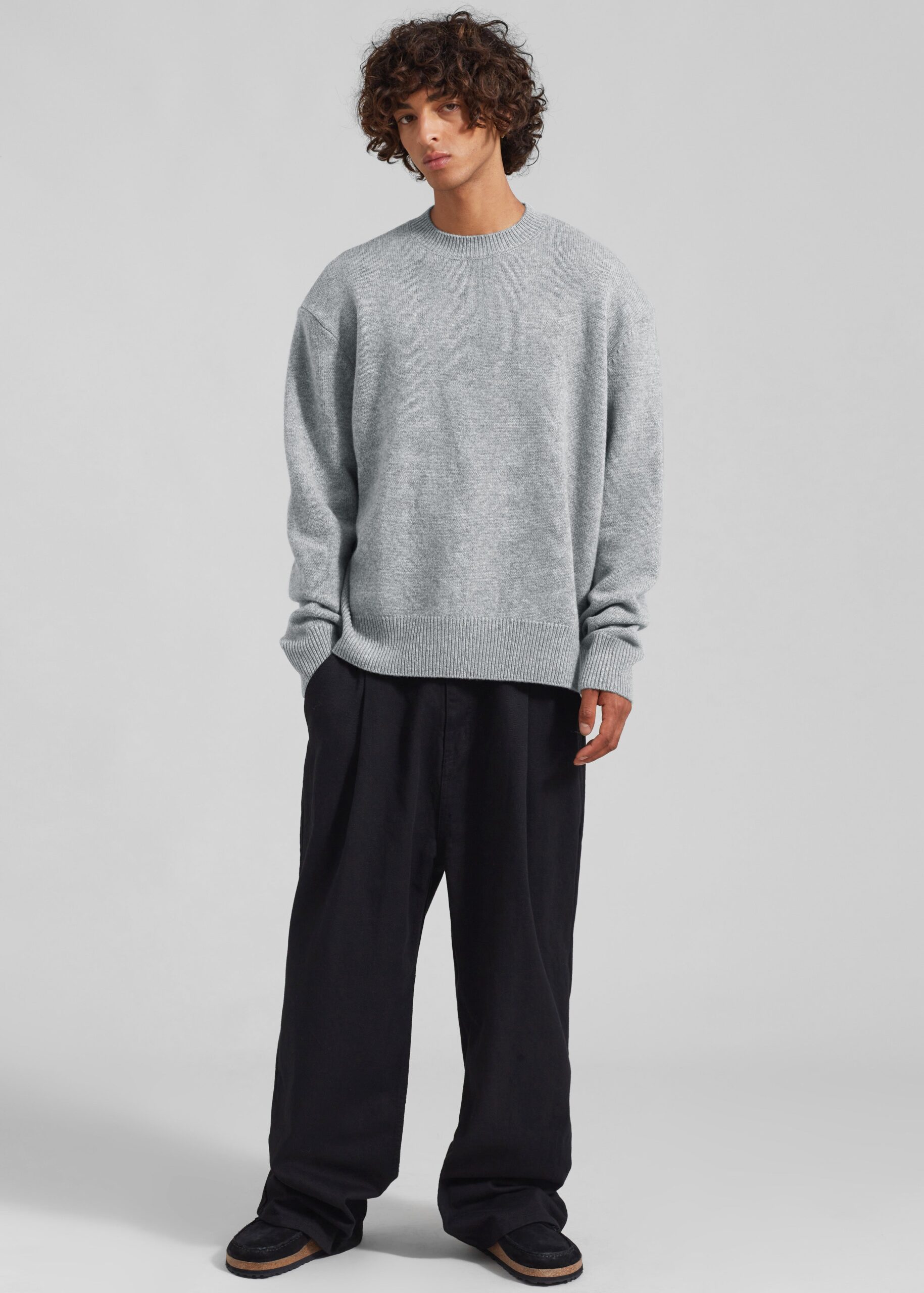 Quinton Crew Neck Sweater - Light Grey - Image 10
