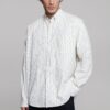 Sinclair Poplin Shirt - White/Black Stripe