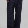 Stephen Pleated Denim Trousers - Navy