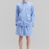 Tekla Poplin Pyjama Shorts - Cornflower Blue