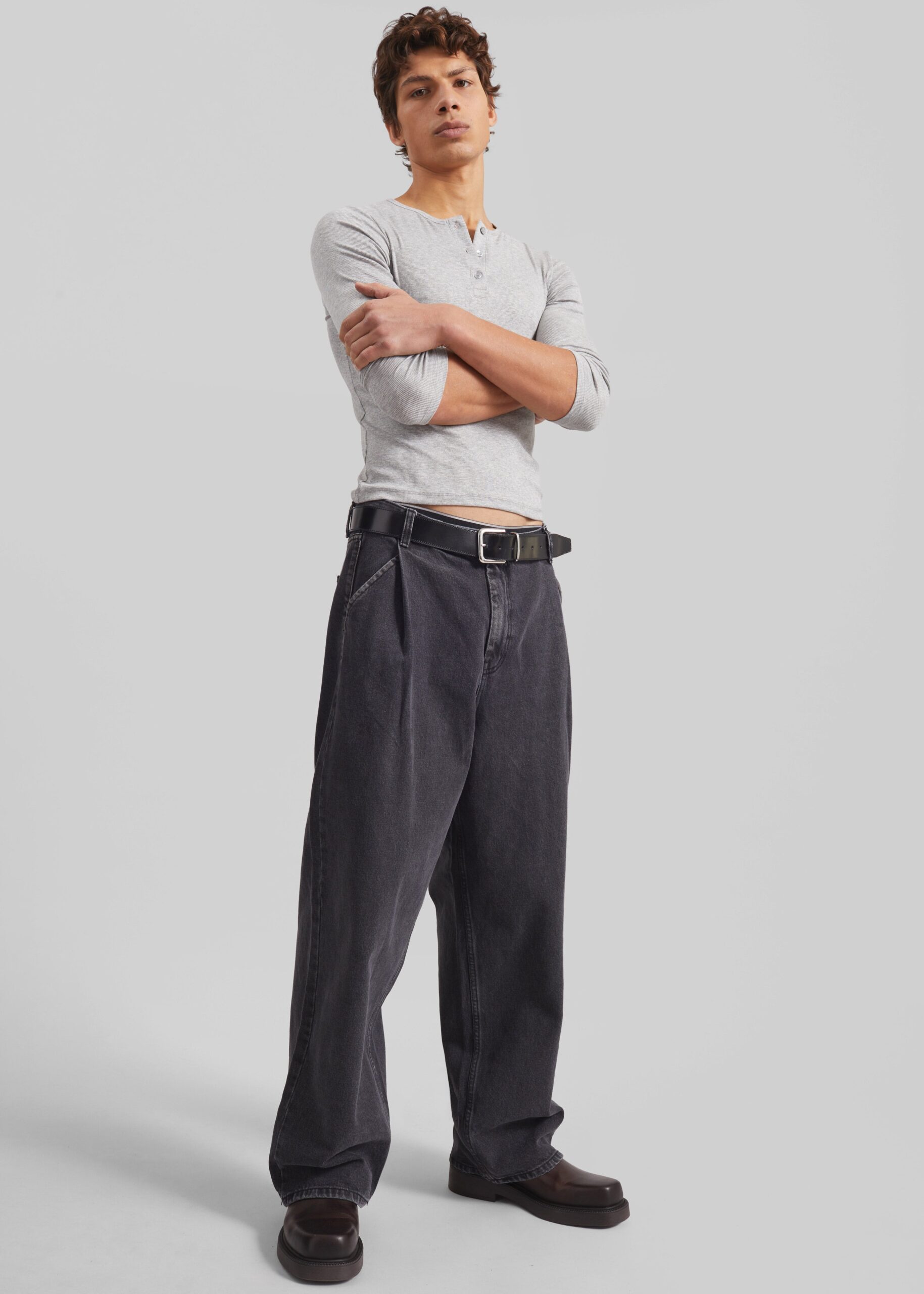 Trafal Wide Jeans - Black Wash - Image 2