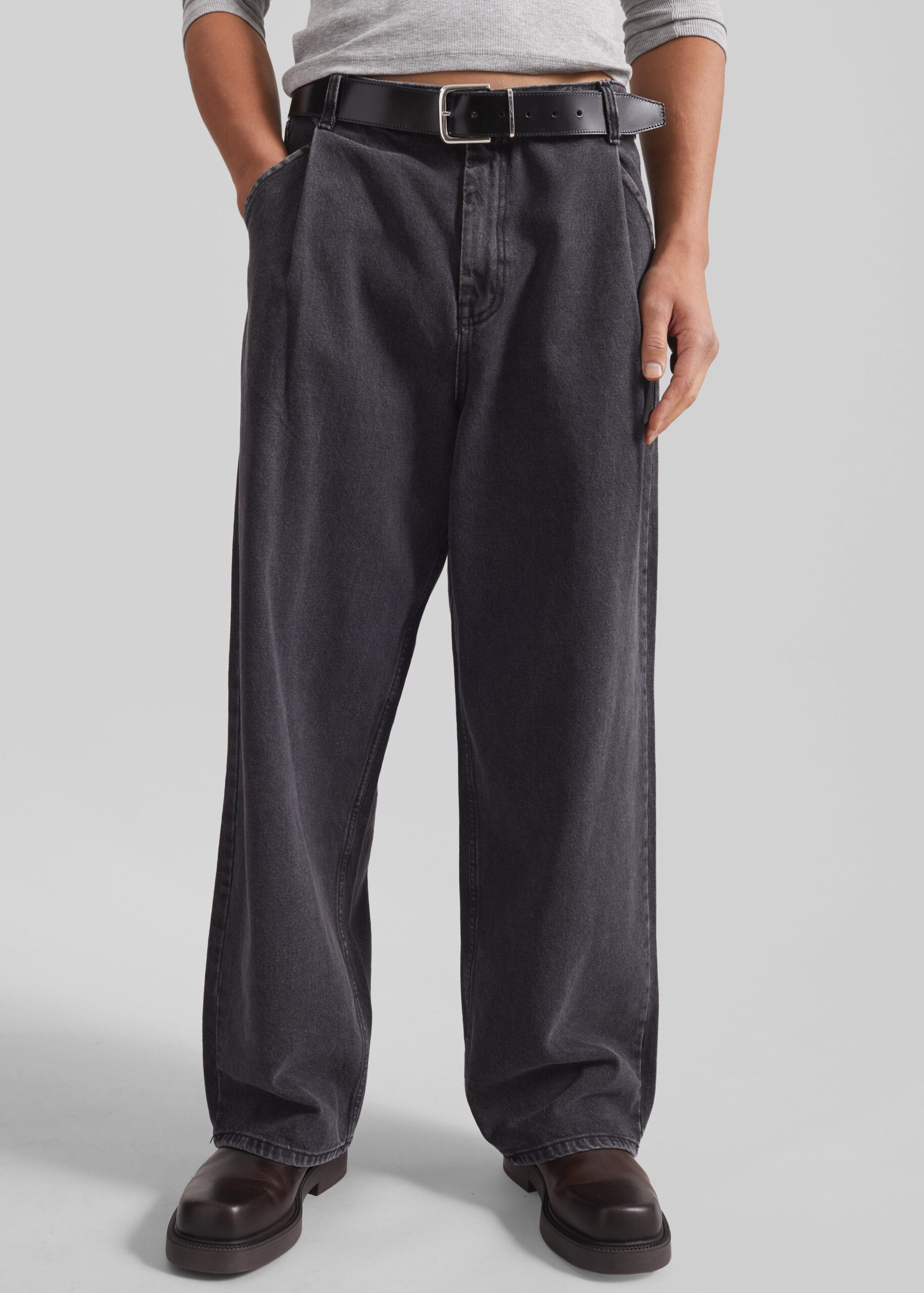 Trafal Wide Jeans - Black Wash - Image 3