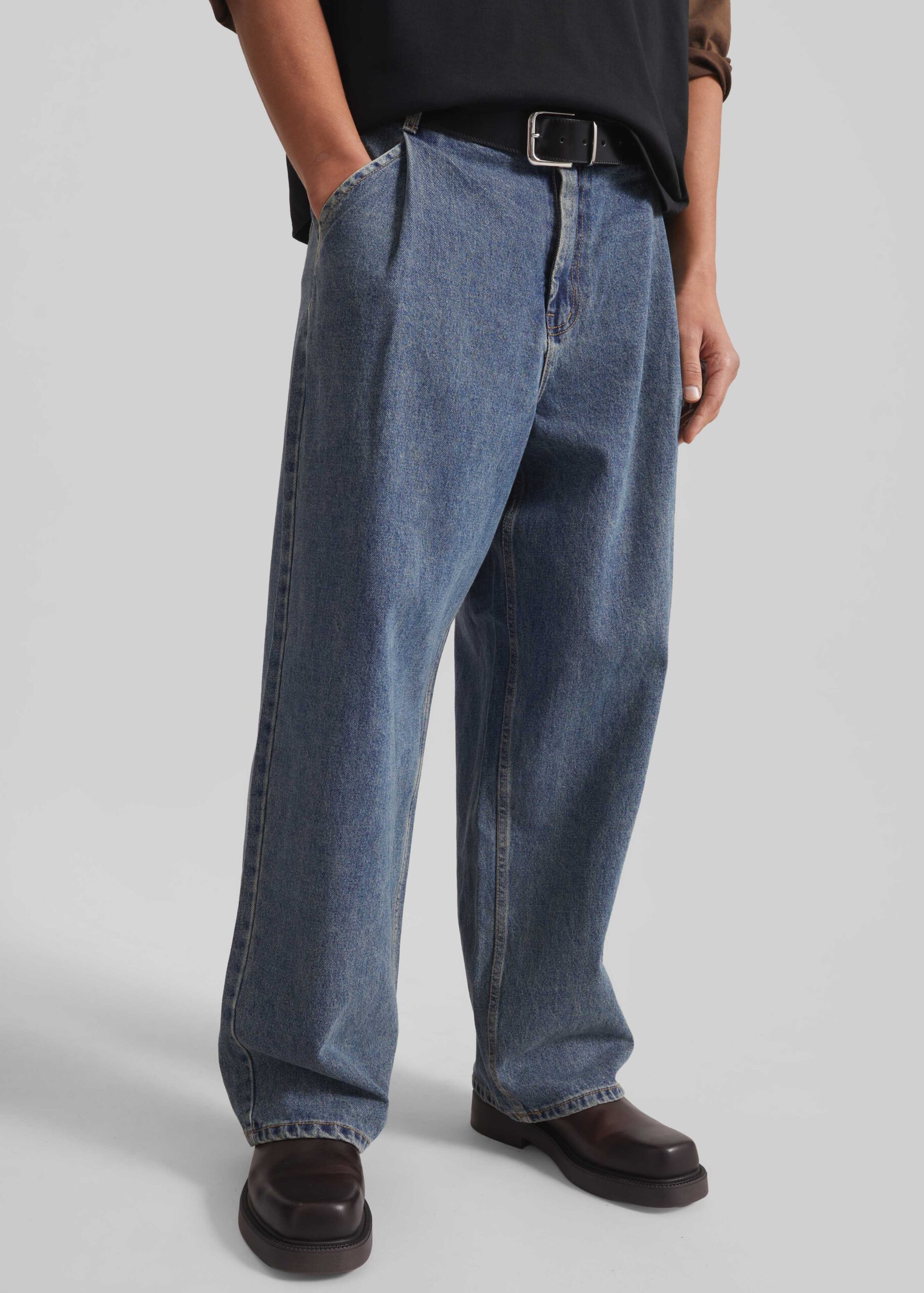 Trafal Wide Jeans - Blue Wash